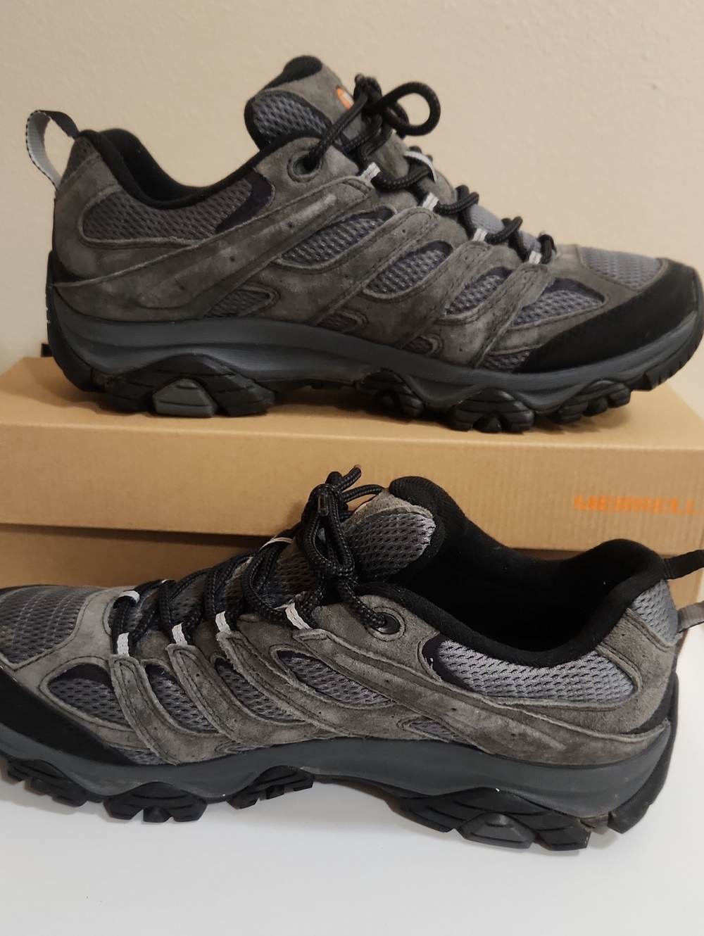 Merrell Moab 3 WP Waterproof Trail Hiking Shoes Granite Vibram Men's 12 - Picture 2 of 13